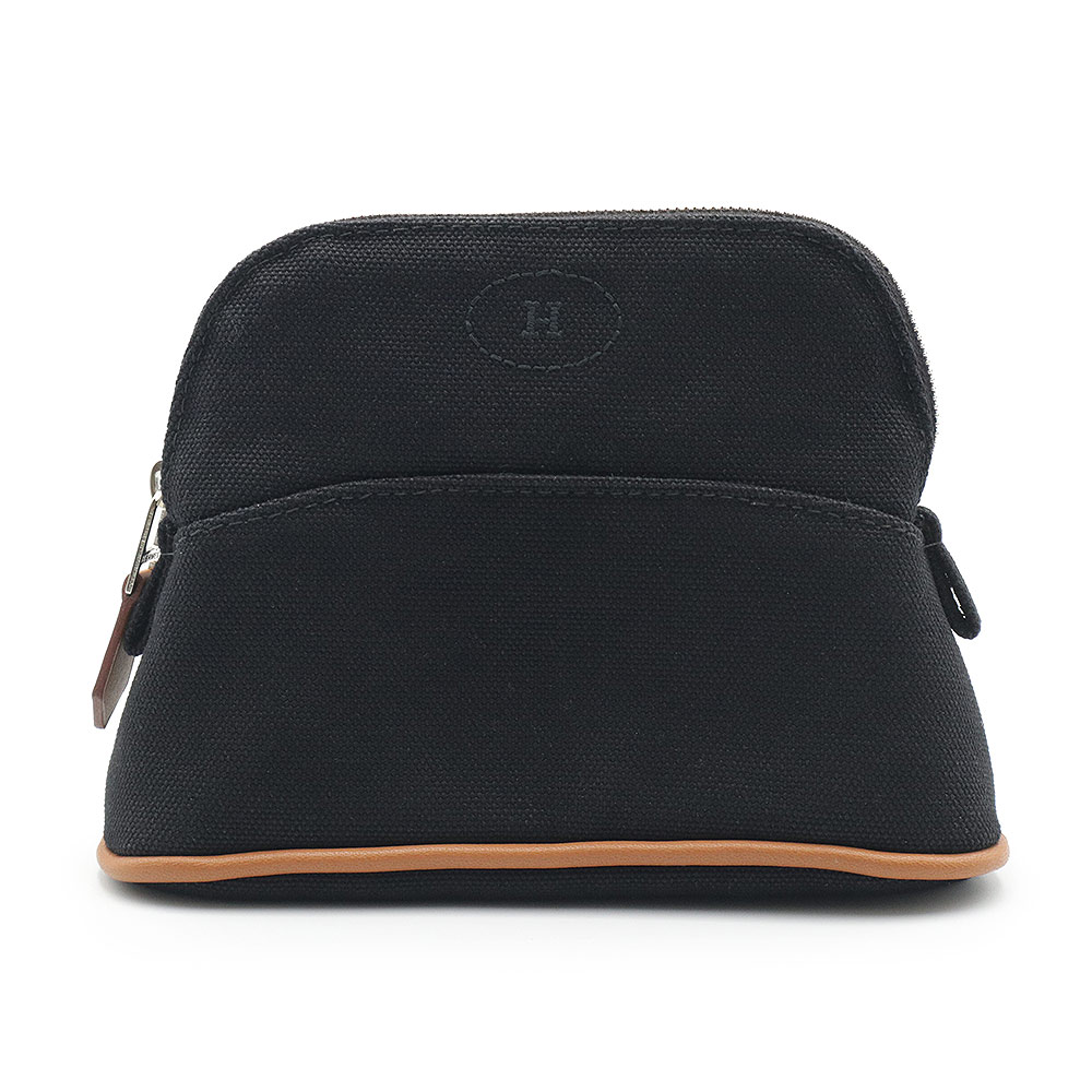 【美品】エルメス☆ボリード　コスメ　ポーチ　ブラック　かわいい HERMES エルメス ボリードポーチ《セリエ ポーチ》ブラック 黒