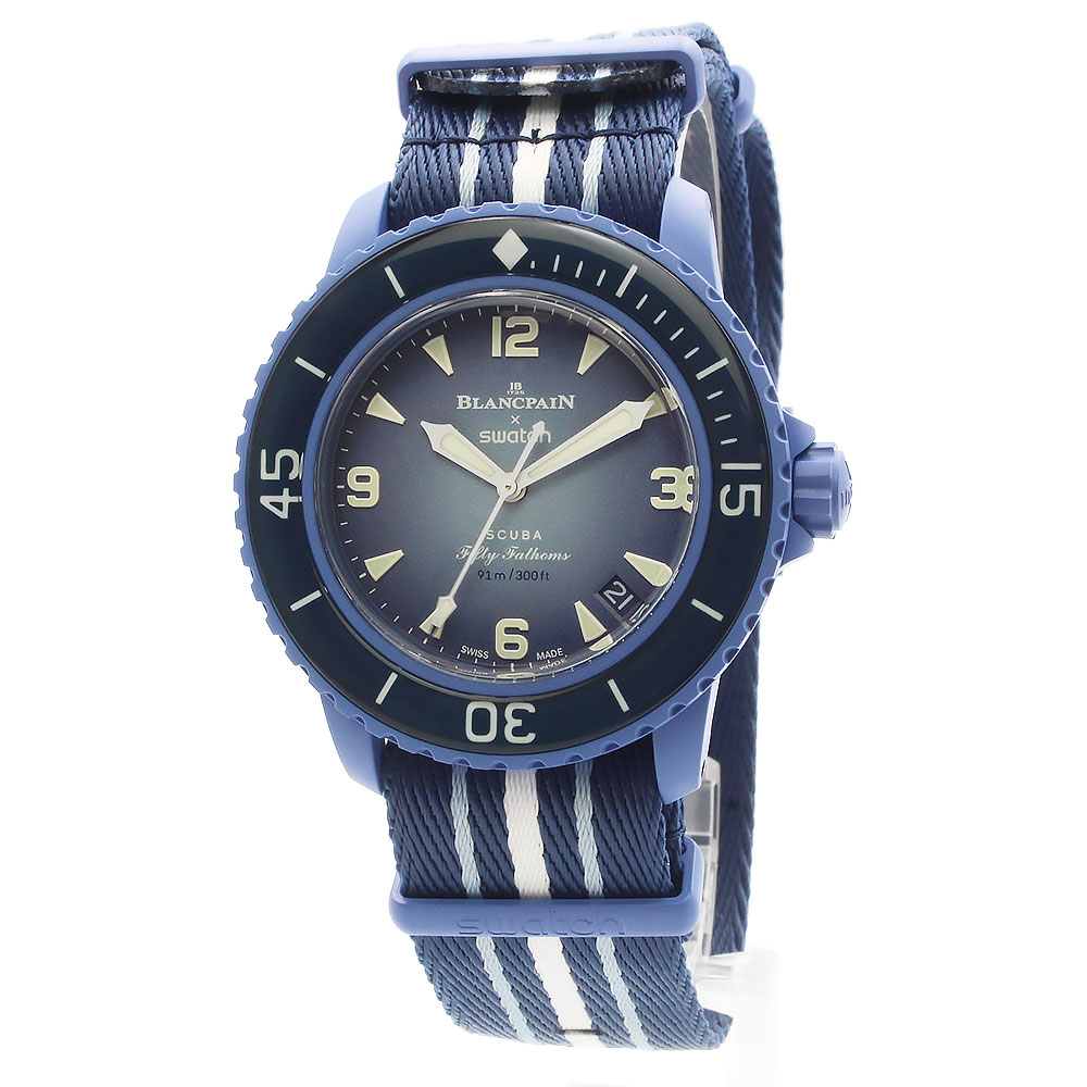 ブランパン × スウォッチ フィフティ ファゾムス オーシャン オブ ストーム ブランパン×スウォッチ スキューバ フィフティ ファゾムス