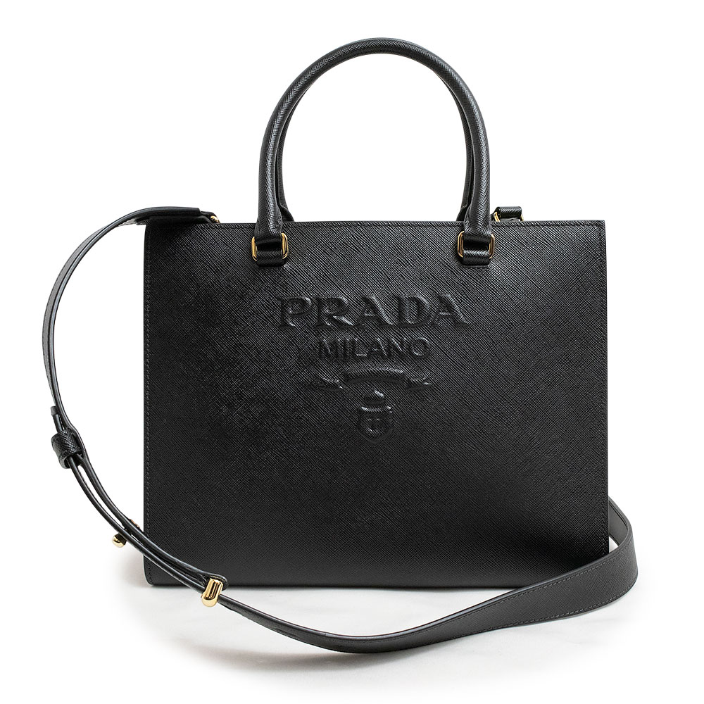 PRADA ハンドバッグ ブラック/レッド 中型 0249126-1.jpg