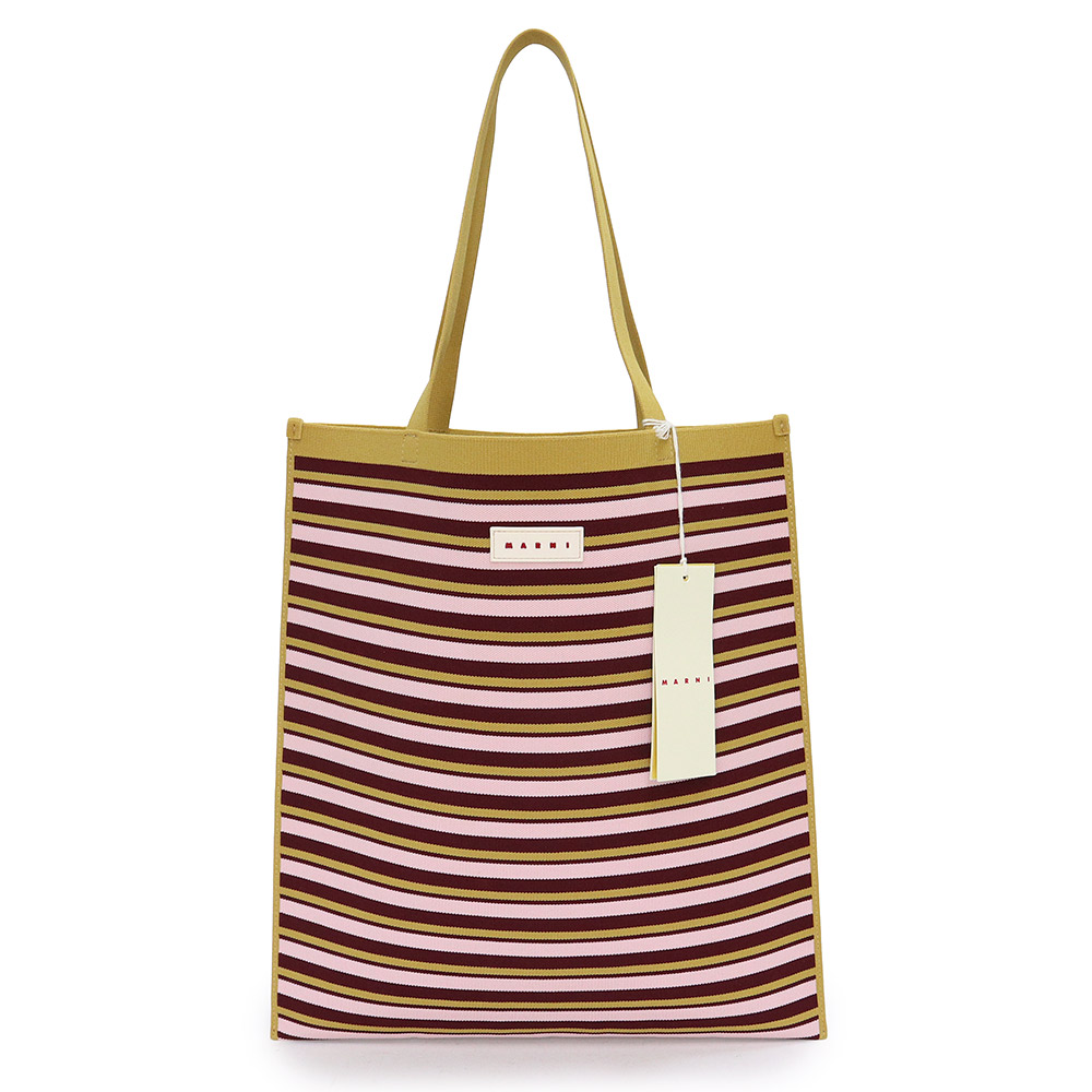 マルニマーケットストライプトートバック MARNI マルニマーケット トートバッグ レディース ナイロン