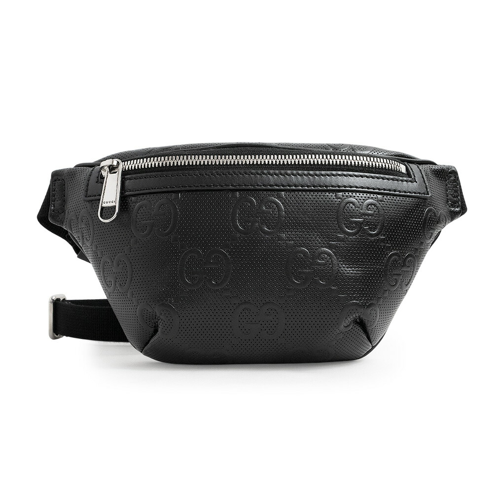 【未当て嵌める 見せびらかす品】 グッチ GUCCI スモール 胴締め 上半身 酉の方角御徒面子 曲がった掛け 2Way GGエンボスレザー 黒いこと 黒 しろがね色金具 658582
