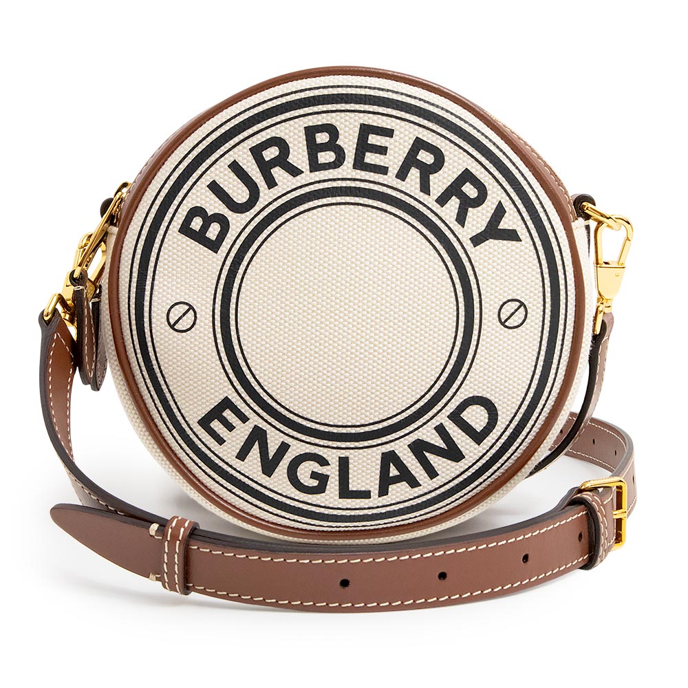 【未使用 展示品】バーバリー BURBERRY LOUISE ルイーズ 2Way クロスボディ ショルダーバッグ 斜め掛け キャンバス レザー ナチュラル ベージュ タン ブラウン 茶 ゴールド金具 8051847