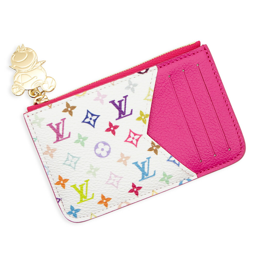【新品・未当て嵌める品】ルイ ヴィトン LOUIS VUITTON オポルト ブーム ロミー LV×TM 村上隆共同研究 鋳貨 歌留多容れもの 釣り銭 名刺 定期入れ 通行手形容れもの モノグラムマルチ色つや モノグラムアンプラント なめし革 KAWAII PINK カワイイピンク ゴールド金具 M14155 箱付