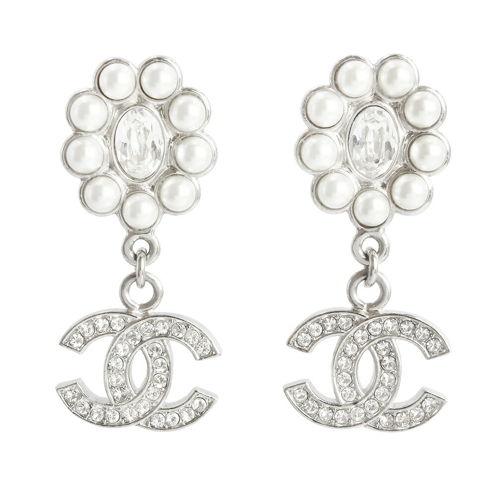 楽天市場】シャネル CHANEL ピアス CCマーク メタル＆ストラス
