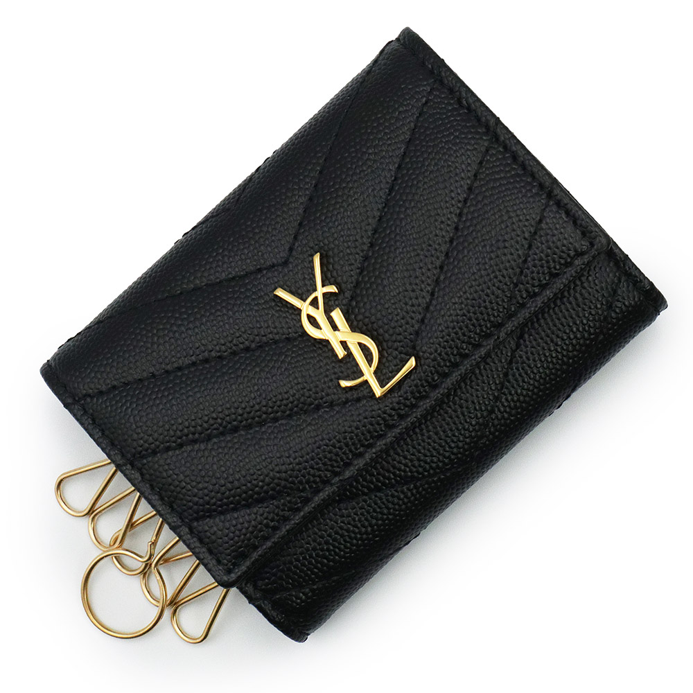 SAINT LAURENT PARIS キーリング付きハート型レザーコインケース サンローラン SAINT LAURENT 517731 0J416 1091 ハートモチーフ