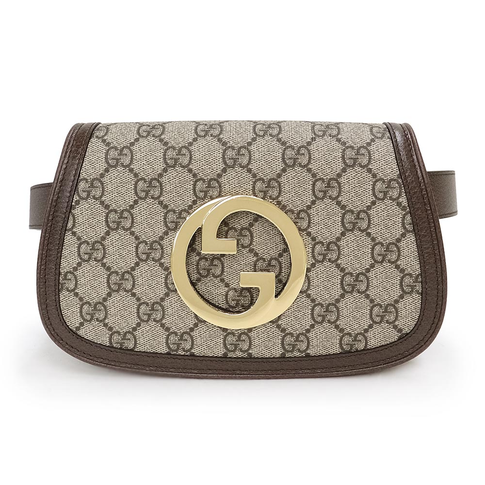 【未当てはめる 見せびらかす品】グッチ GUCCI ブロンディ 上半身 酉の方角 三尺帯御徒面子 曲がった掛け GGスプリームキャンバス なめし革 ベージュ 赤銅色 茶 ゴールド金具 703807