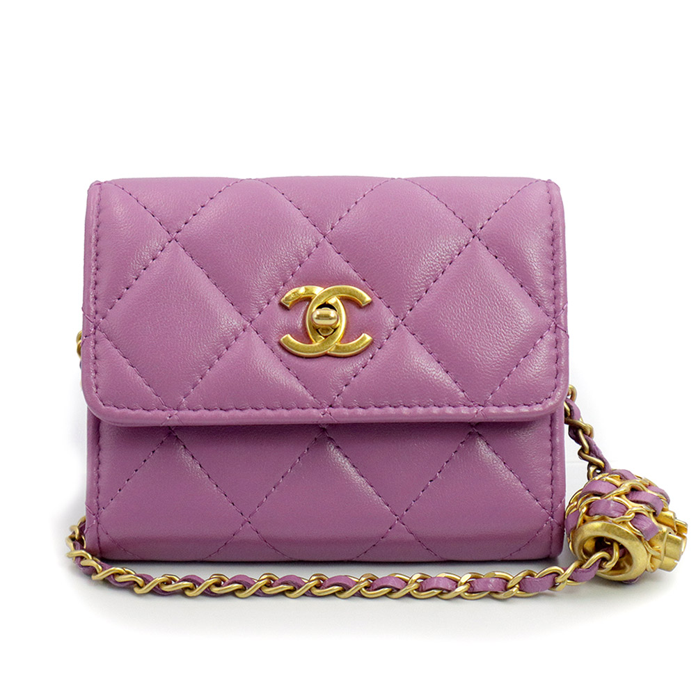 CHANEL 紫色 レザー コインケース キルティング 楽天市場】【未使用品】CHANEL/シャネル シャネル19 ミニ