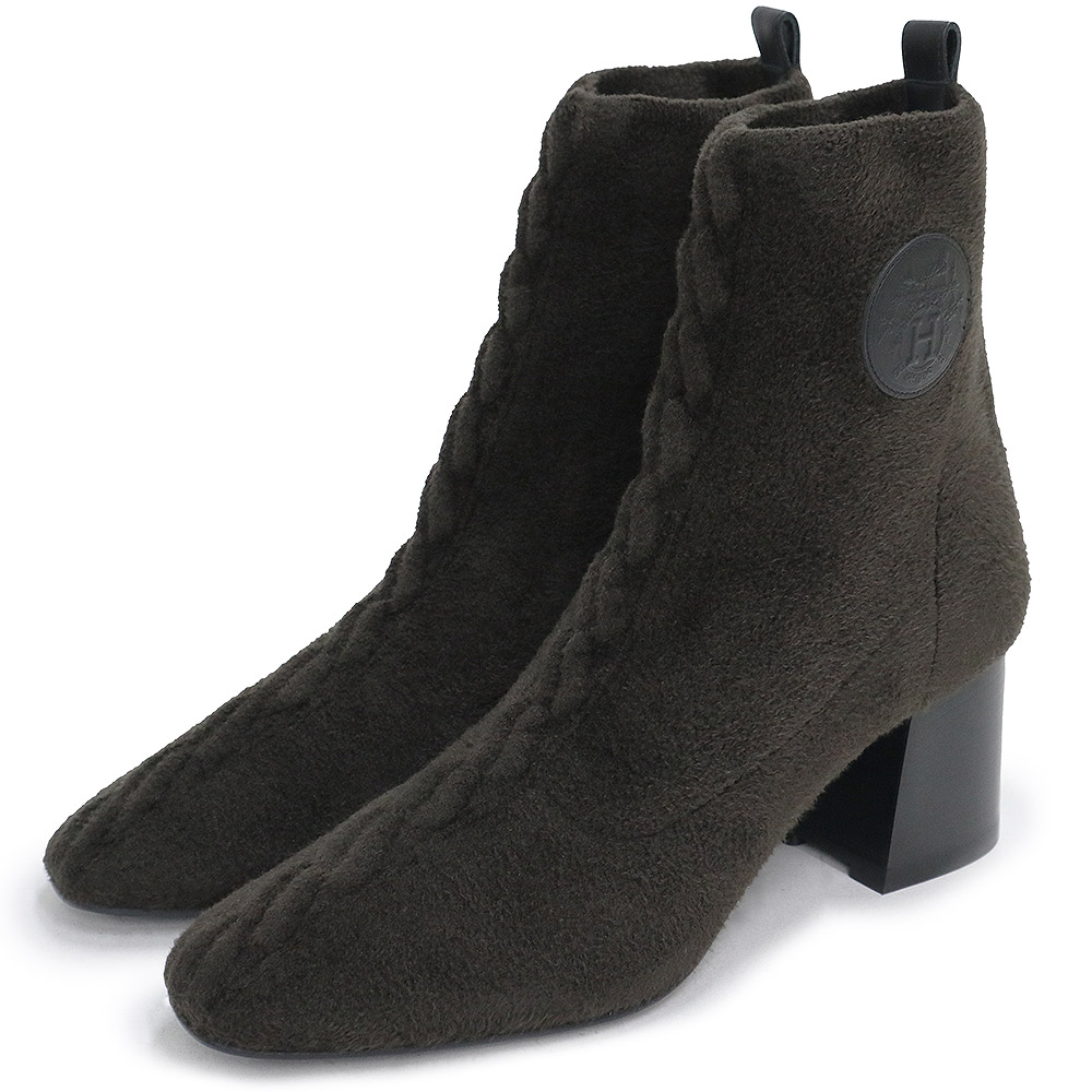 楽天市場】HERMES エルメス ショートブーツ ヴォルヴェール60 マロン