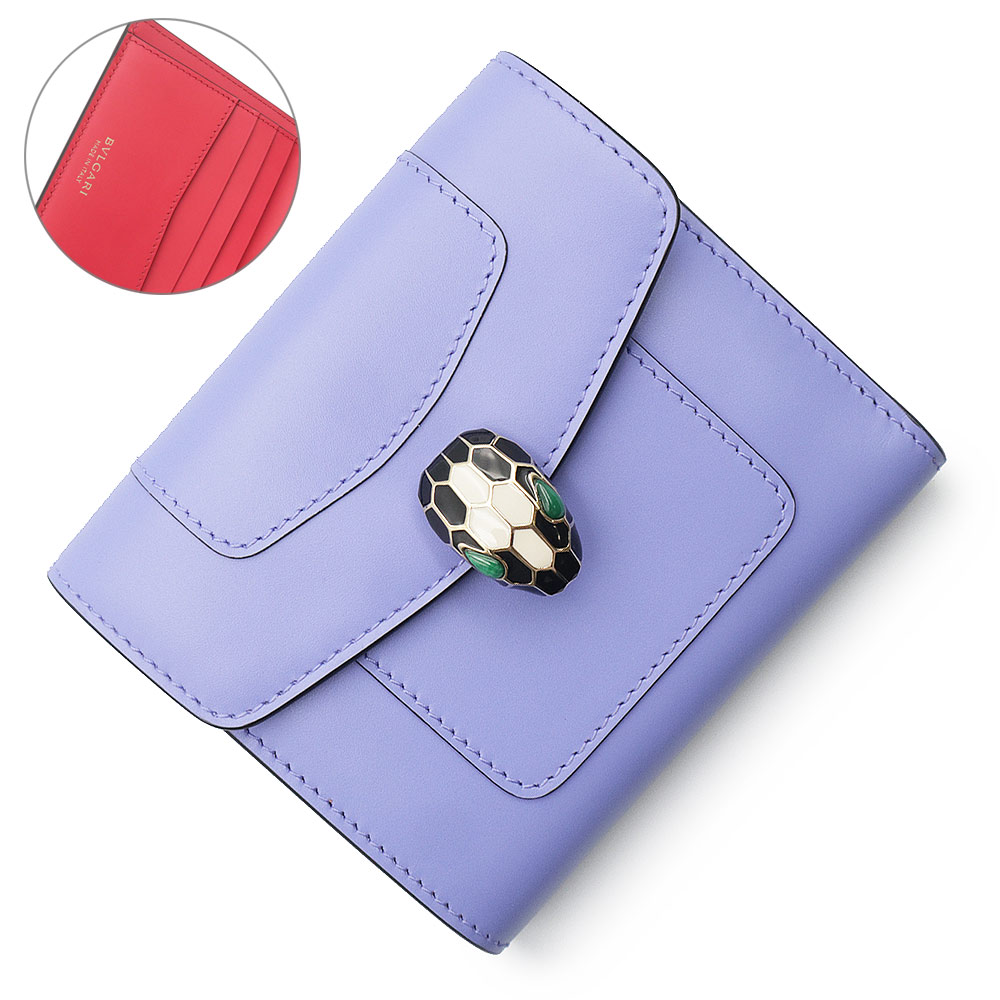 ✨新品未使用・箱付き✨　BVLGARI ミニ財布　ディーバドリーム　バイカラー BVLGARI】セルペンティ フォーエバー トリフォールド 折り財布