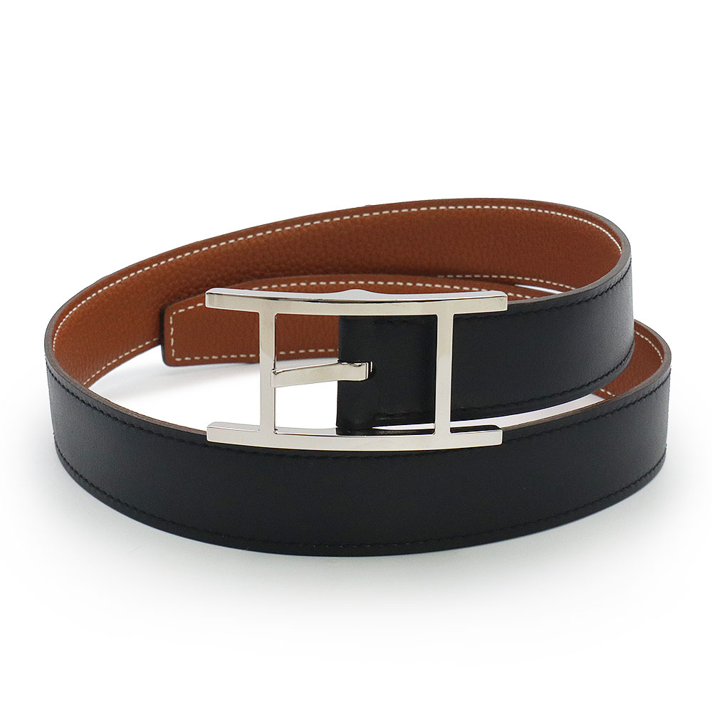 エルメス アピ ベルト 95 シルバー金具 ブラウン/ブラック リバーシブル 楽天市場】エルメス HERMES ベルトバックル 《H