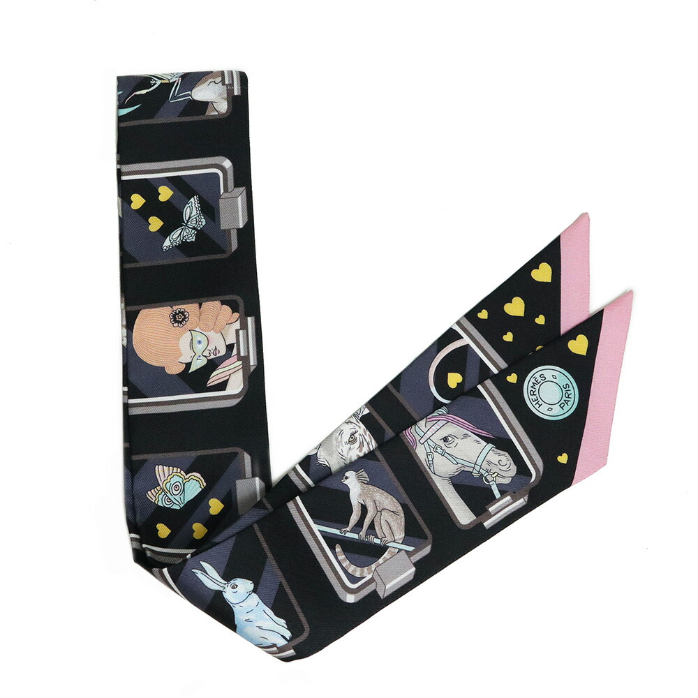 箱付き！希少❤︎エルメス　ツイリー レアリュール　ブラック　馬柄 楽天市場】≪ 新品 ≫エルメス ツイリー エトリエ リミックス