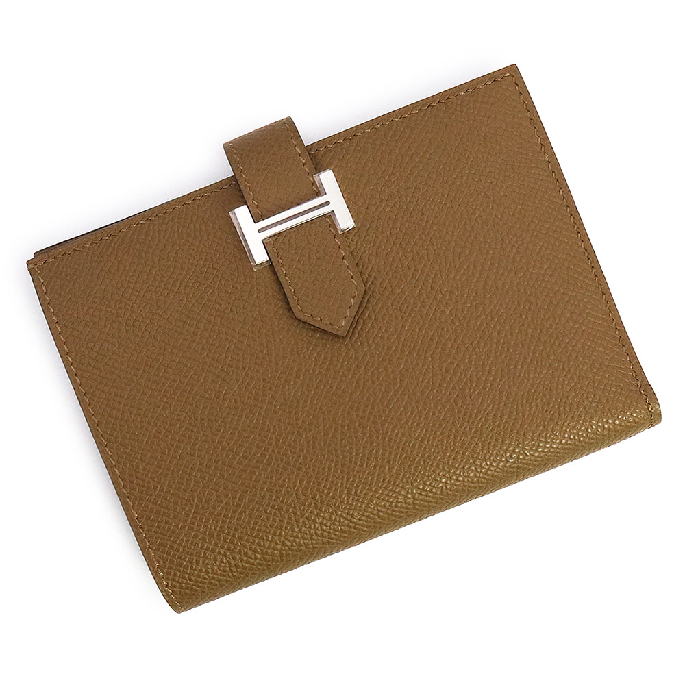 エルメス ベアン コンパクト 財布 HERMES エプソン エトゥープ シルバー金具 039790 W刻印 楽天市場】エルメス ベアン コンパクト HERMES エプソン エトゥープ