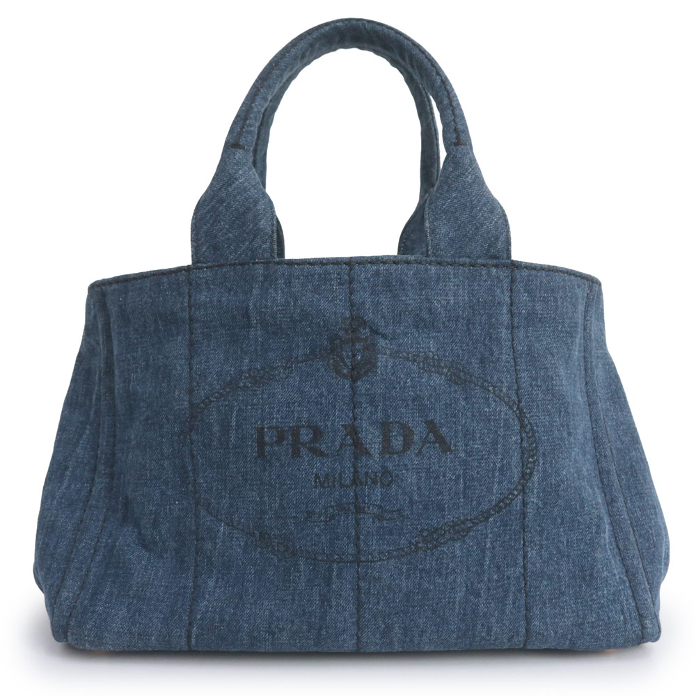 楽天市場】PRADA プラダ B1877B カナパ トートバッグ デニム ブルー 