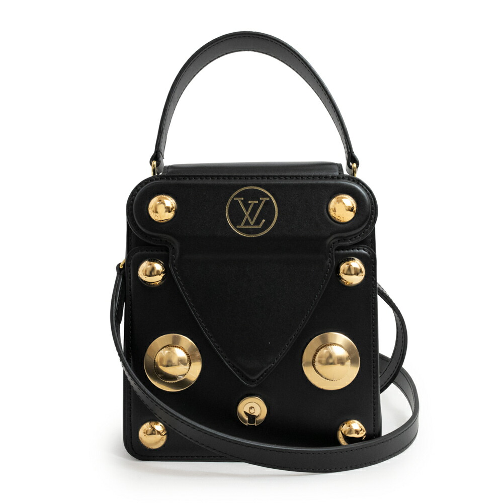 【未使用　展示品】ルイ ヴィトン LOUIS VUITTON Sロック XL 2Way ショルダー ハンドバッグ 斜め掛け カーフスキン レザー ブラック ゴールド金具 M82214