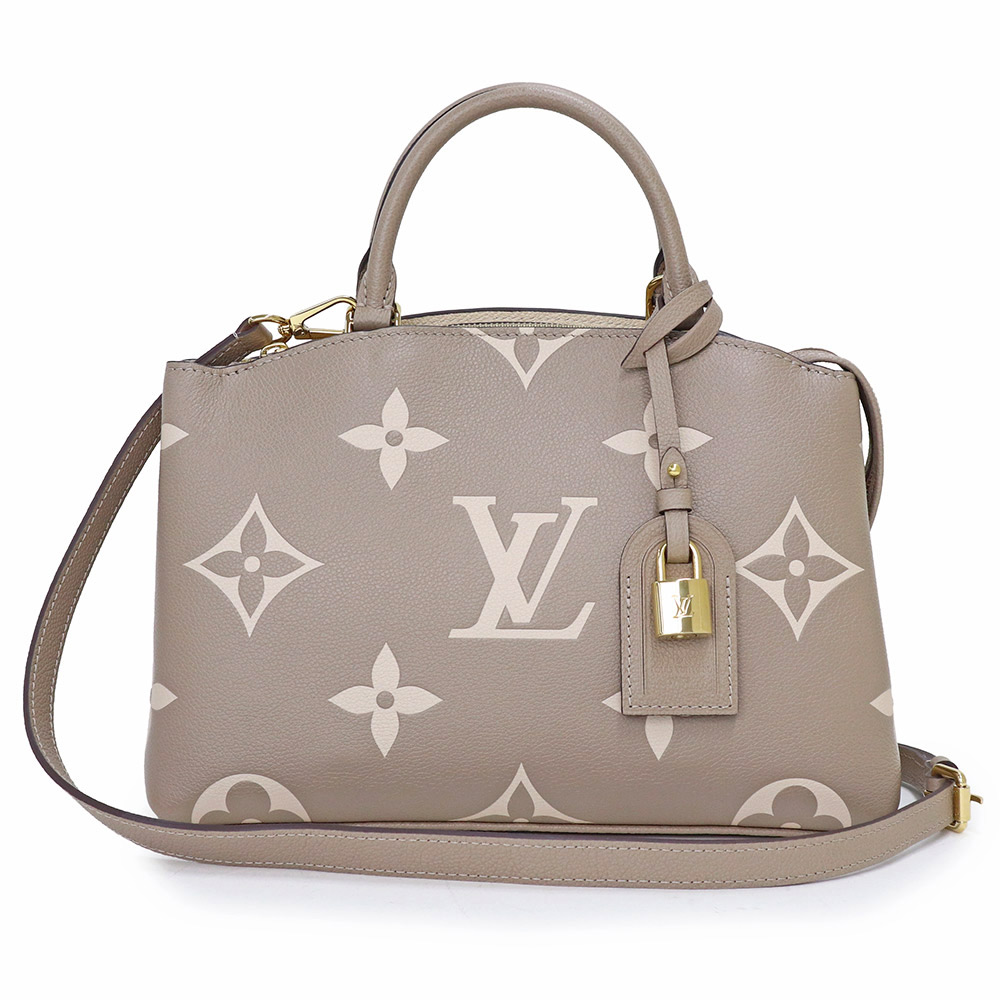 【未使用　展示品】ルイ ヴィトン LOUIS VUITTON プティ パレ PM 2WAY ショルダー ハンドバッグ 斜め掛け モノグラムアンプラント レザー トゥルトレール クレーム ベージュ ゴールド金具 M58914