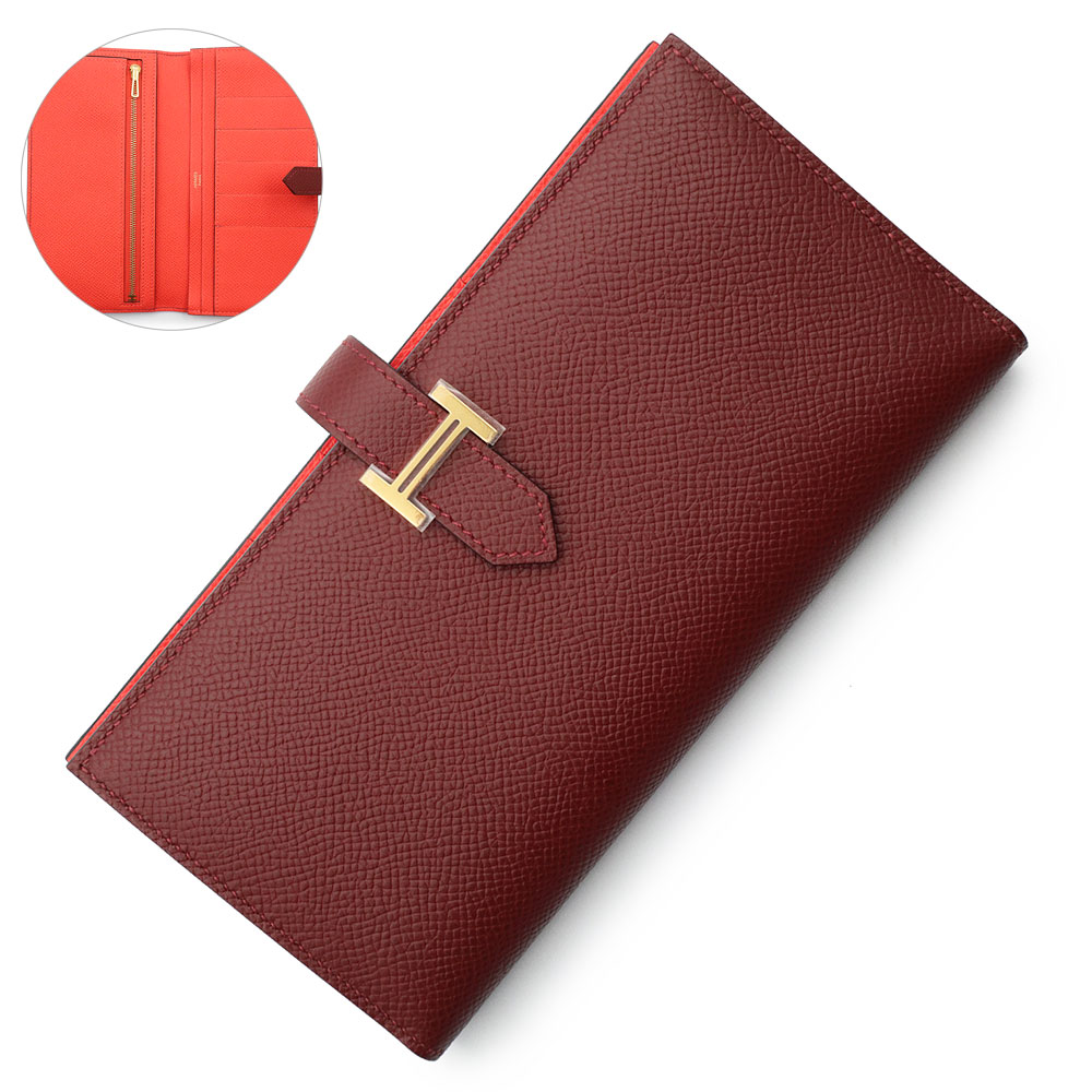 美品 HERMES ベアン 長財布 ボルドー 楽天市場】【B刻印 2023年製造】エルメス HERMES 長財布 二