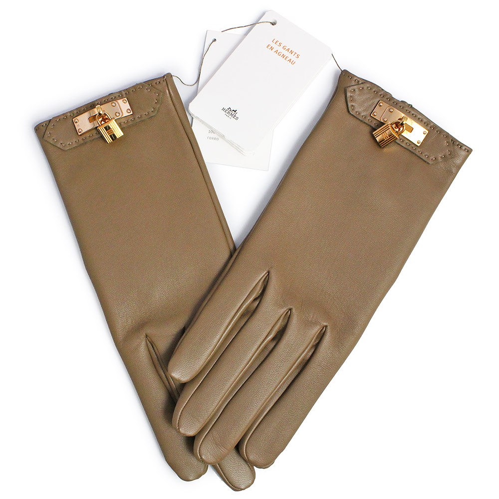 【美品】HERMES ケリー 手袋 ソヤ グローブ シルバー金具 タグ箱あり 美品】HERMES ケリー 手袋 ソヤ グローブ シルバー金具 タグ箱