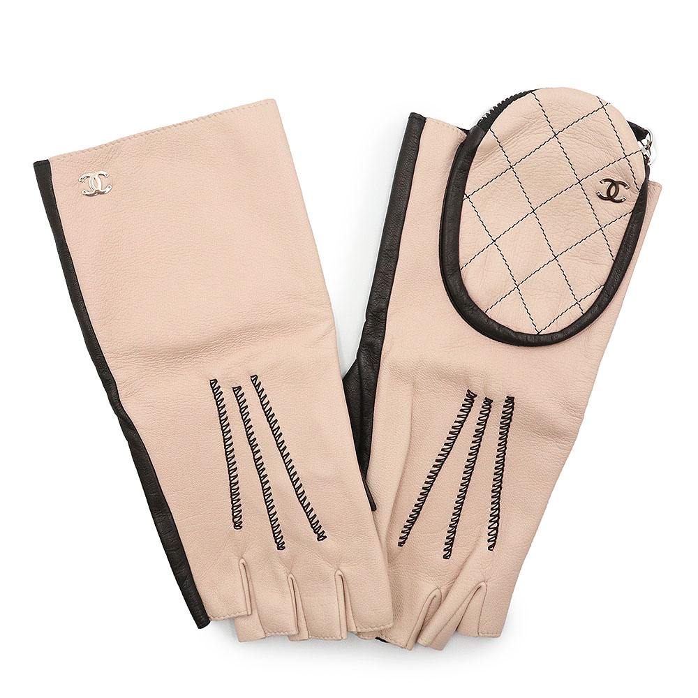 楽天市場】【中古】CHANEL シャネル 手袋 レザー グローブ