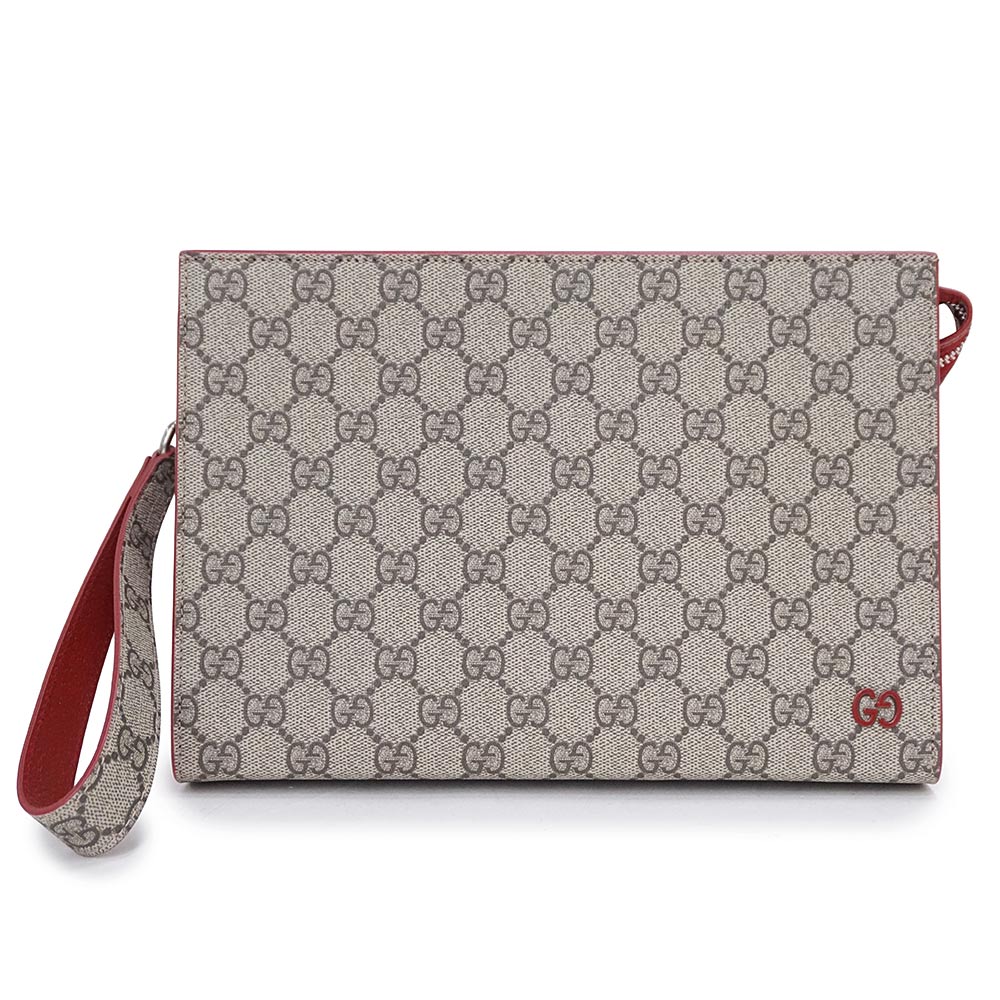 グッチパフューム クラッチバッグ セカンドバッグ キャンバス レッド系 総柄 GUCCI（グッチ）の「グッチ GUCCI GG柄 セカンドバッグ グッチ