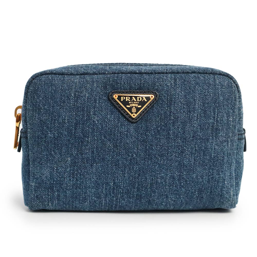 ☆プラダ　ポーチ　ミニ　化粧ポーチ　スクエアロゴ　小物入れ　ブラック ☆プラダ ポーチ ミニ 化粧ポーチ スクエアロゴ 小物入れ