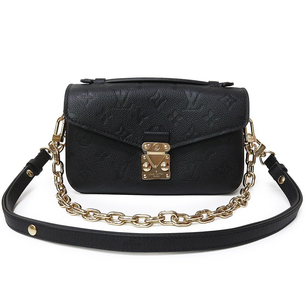 【新品・未使用品】ルイ ヴィトン LOUIS VUITTON ポシェット メティス EW 4WAY チェーン ショルダー ハンドバッグ 斜め掛け モノグラムアンプラント レザー ノワール ブラック ゴールド金具 M46595 箱付|ブランドシティ BrandCity