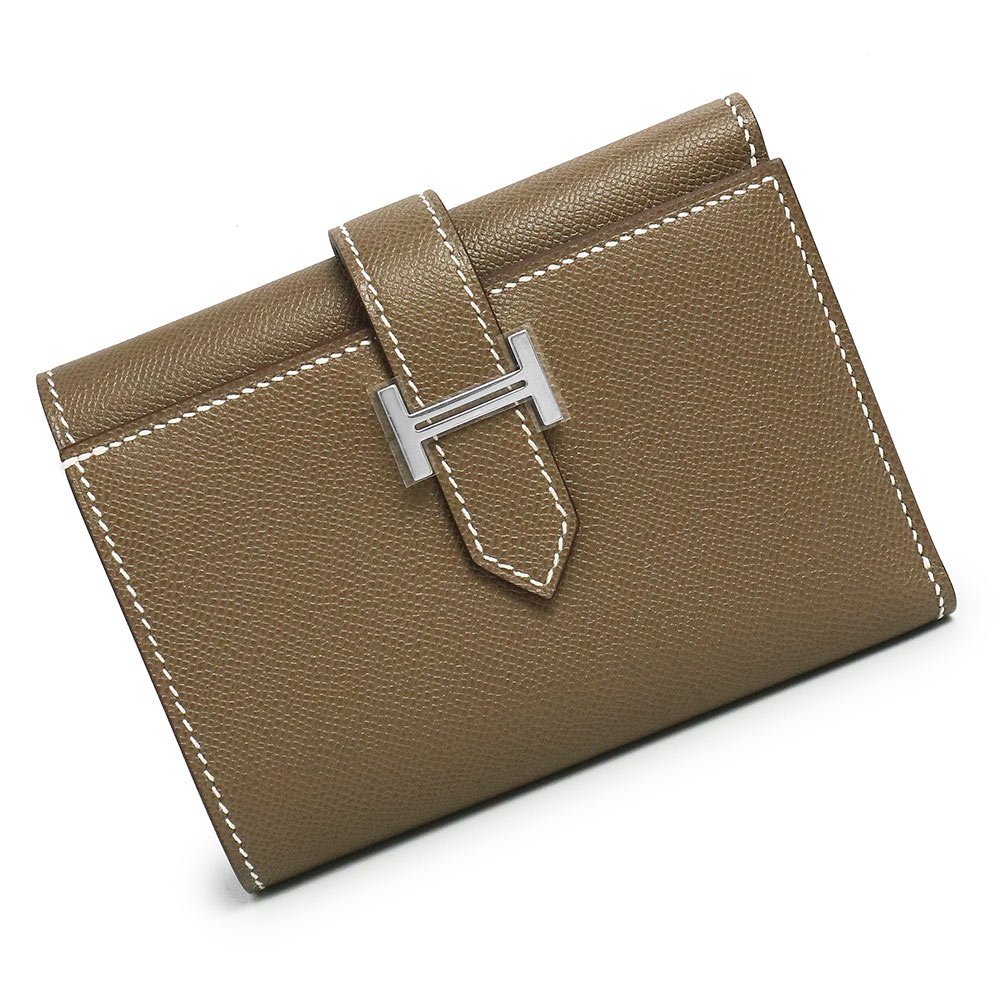エルメス　べアン　財布 エルメス)ベアン☆コンパクト財布☆エトープ/エトゥープ (HERMES
