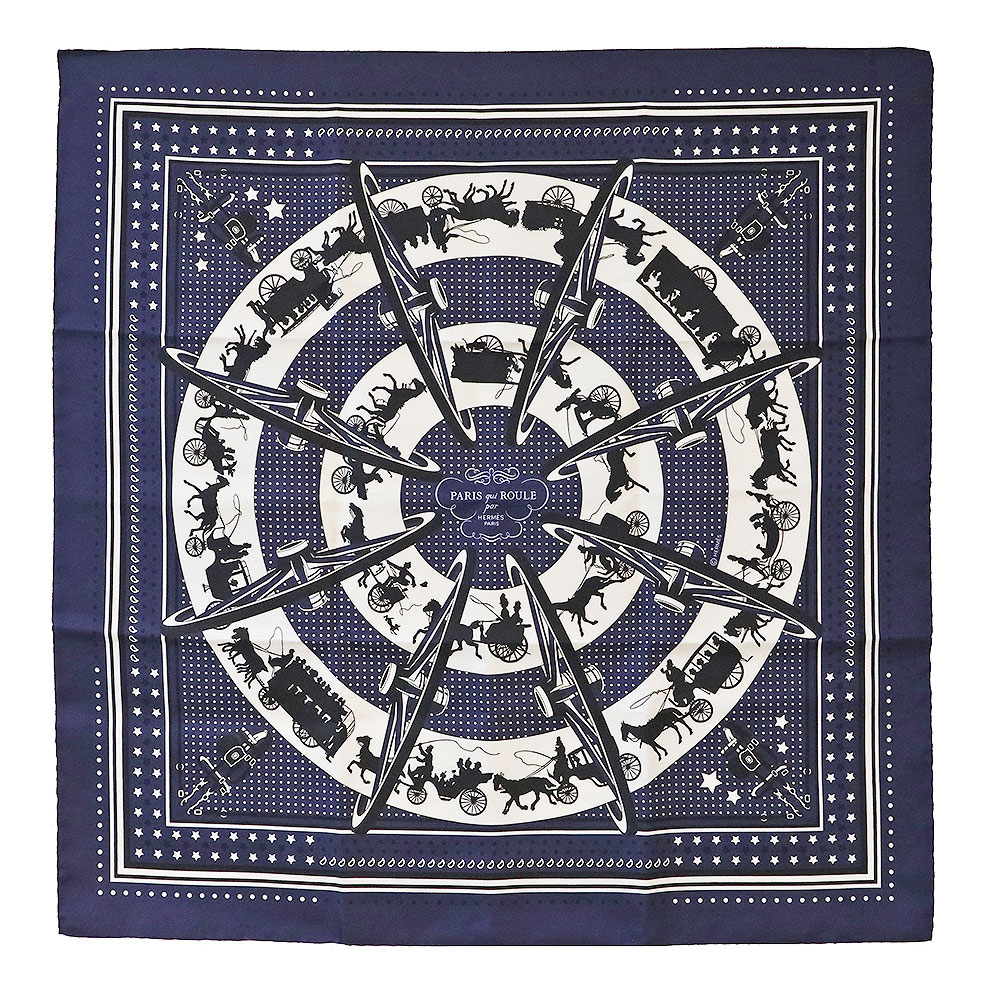 HERMES シルクスカーフ カレ70 ブリッド・ドゥ・ガラ・バンダナ エルメス カレ70 ブリッド・ドゥ・ガラ・バンダナ フリル Hermes