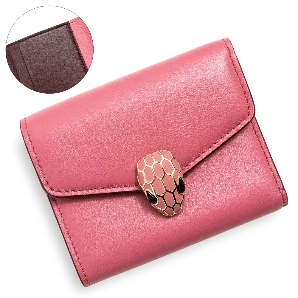 【美品】ブルガリ　小銭入れ　ケース　セルペンティ　蛇　アニマル　バイカラー ✨美品✨ブルガリ 小銭入れ コインケース セルペンティ 蛇