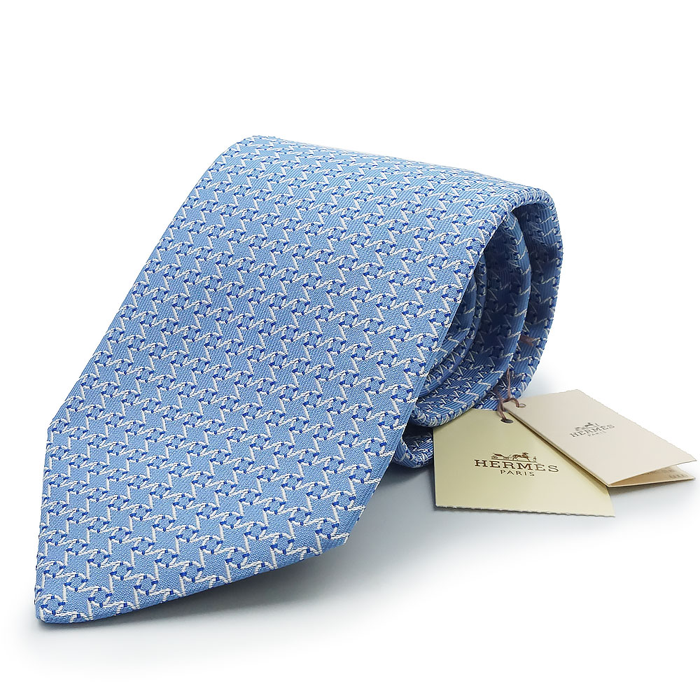 未使用級 HERMES エルメス ネクタイ シルク100% スカイブルー 総柄 楽天市場】【新品未使用品】【アパレル】HERMES エルメス ネクタイ