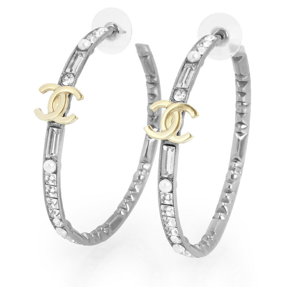 楽天市場】質屋 シャネル CHANEL フープピアス ココマーク 星 ライン