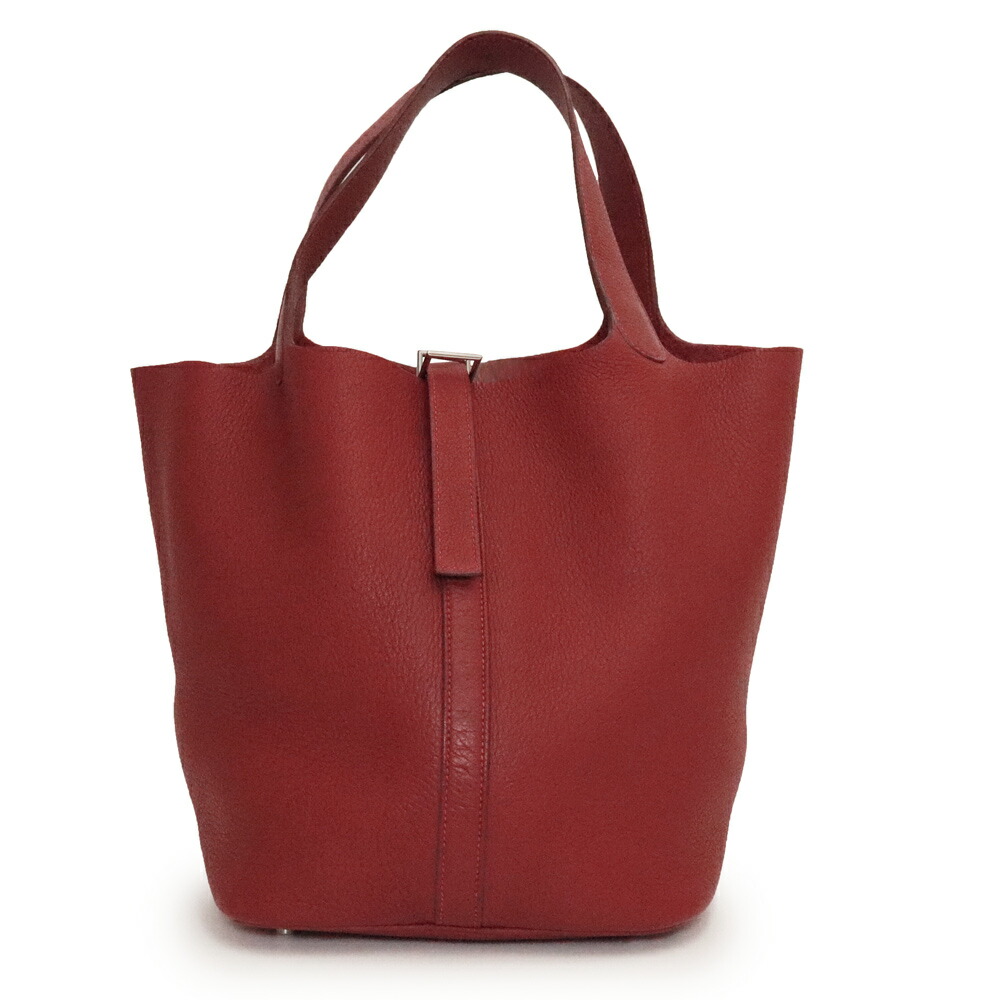【中古】エルメス HERMES ピコタン 26 GM ハンドバッグ トリヨンクレマンス レザー Rouge H　ルージュアッシュ レッド シルバー金具 □K刻印 168,300円