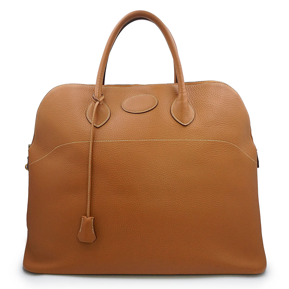 【中古】エルメス HERMES ボリード 45 ハンドバッグ アルデンヌ レザー ゴールド ブラウン ゴールド金具 〇U刻印｜ブランドシティ　BrandCity