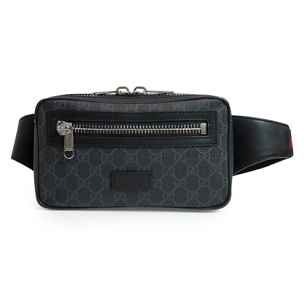 【専用出品】GUCCI ボディバッグ soft GG Supreme Black GUCCI（グッチ） ボディバッグ ベルトバッグ メンズ ソフト GG