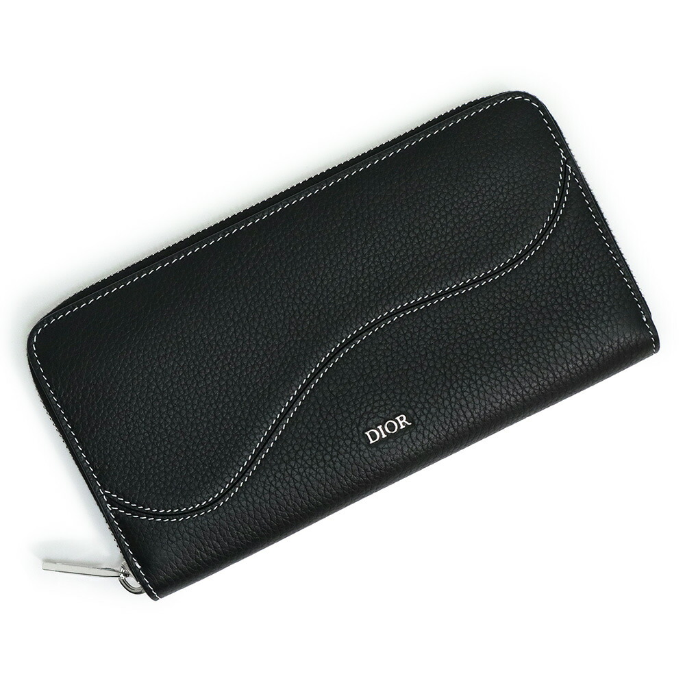 定価13万 未使用級 現行 ディオール CD ラウンドファスナー 長財布 黒 革 定価13万 未使用級 現行 ディオール CD ラウンドファスナー 長財布 黒