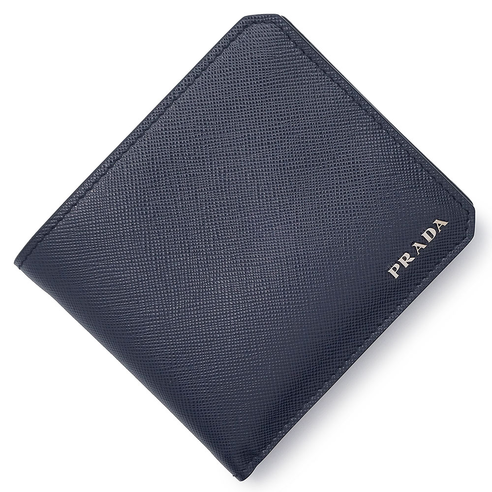 【未使用級】プラダ 二つ折り財布 サフィアーノレザー 黒 1MV204 プラダ 二つ折り財布 サフィアーノ ミニ財布 レディース PRADA 1MV204
