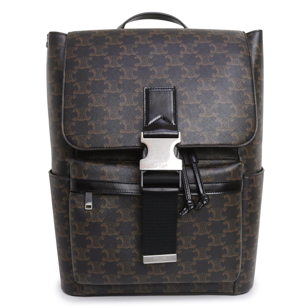 CELINE ミディアム　トリオンフキャンバス & カーフスキン ミディアムボックス / トリオンフキャンバス＆カーフスキン - タン