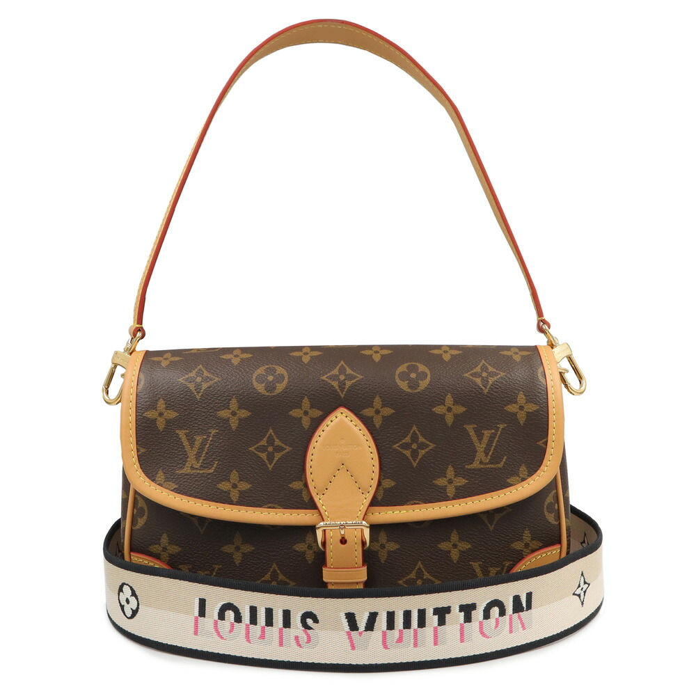 【新品・未使用品】ルイ ヴィトン LOUIS VUITTON M45985 ディアヌ 2Way 斜め掛け ショルダー ハンドバッグ モノグラム ヌメ革 レザー ノワール ブラック ブラウン ゴールド金具 箱付