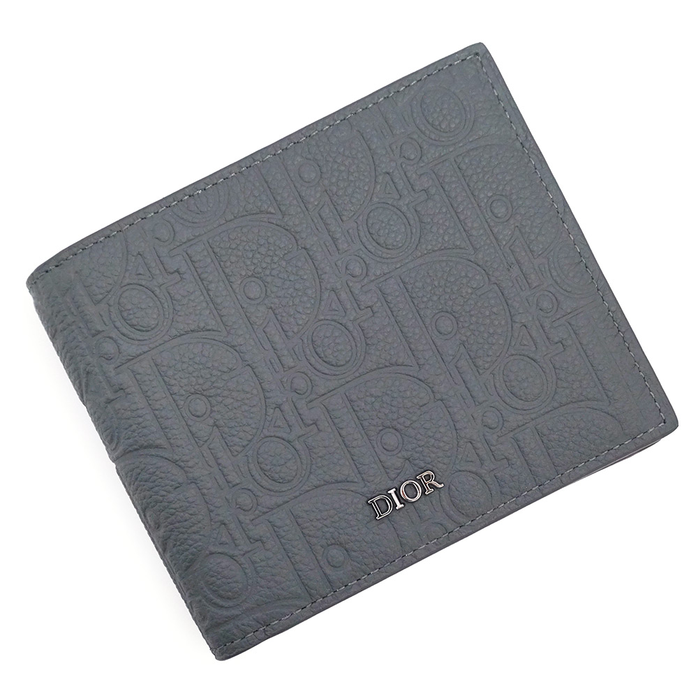 ChristianDior　廃盤超希少✡高級レア財布 Christian Dior CD 黒 レザー 二つ折り財布 ディオール Dior Dior 二