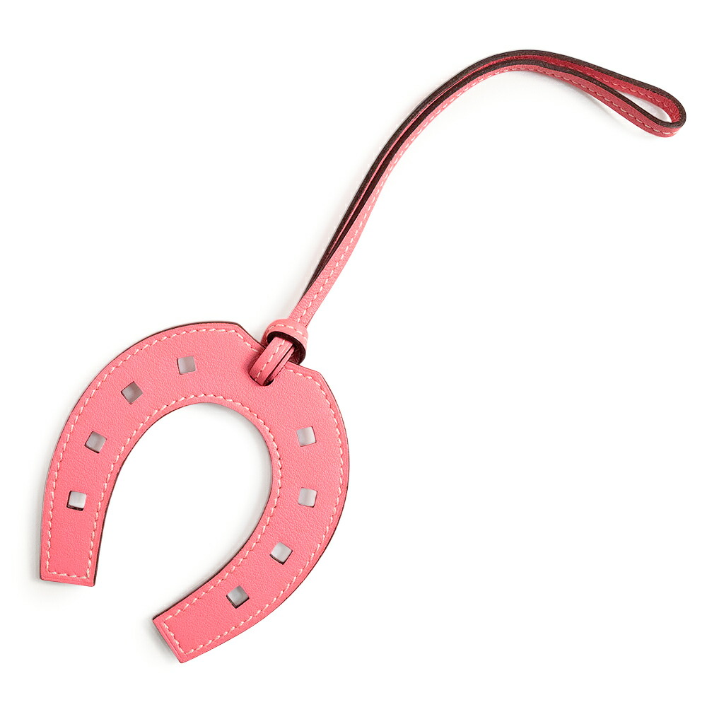 楽天市場】HERMES エルメス バッグチャーム パドック 馬蹄 ピンク