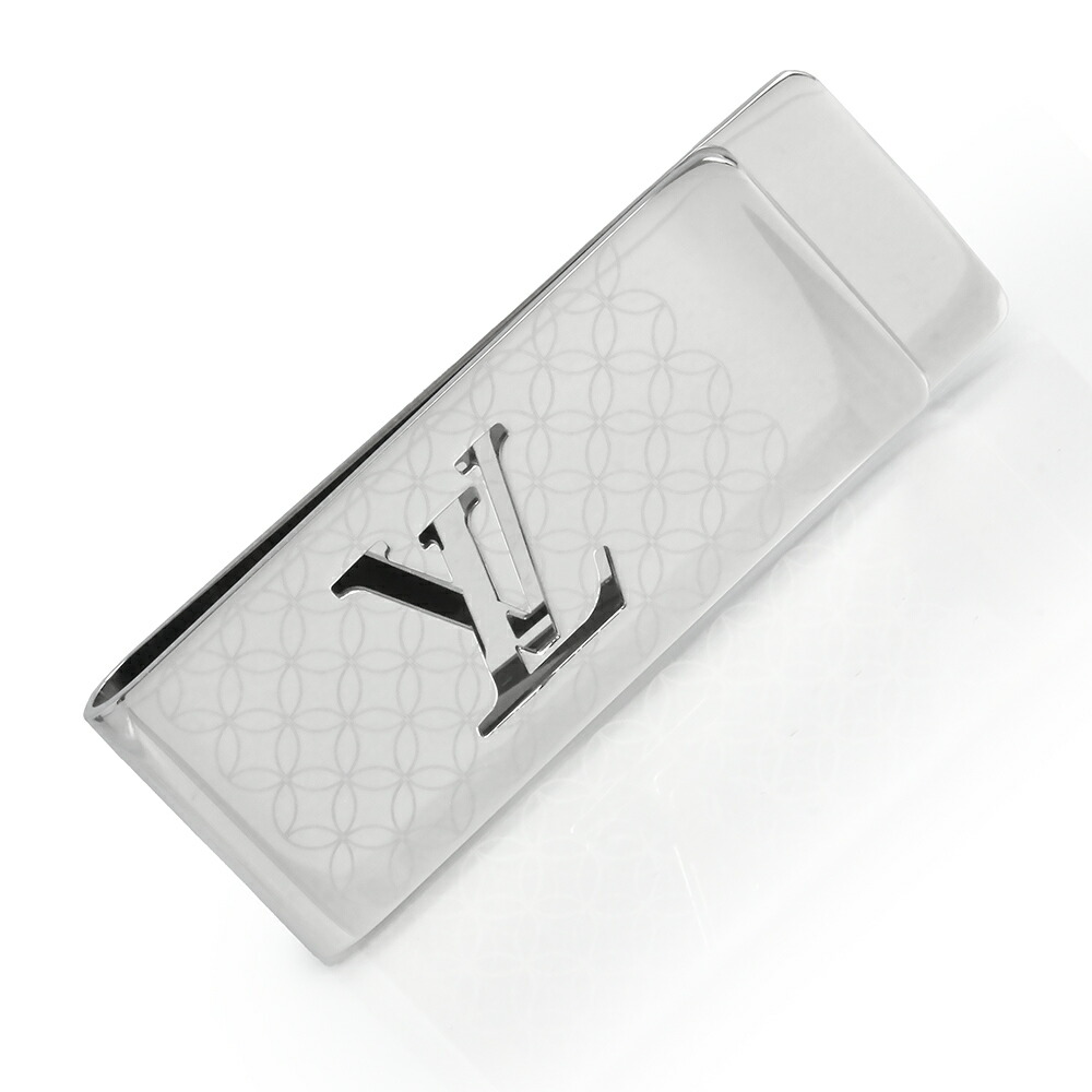 楽天市場】LOUIS VUITTON マネークリップルイヴィトン シルバー LVロゴ