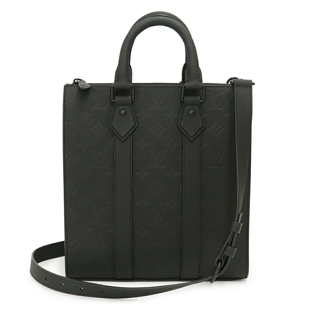 【未使用　展示品】LOUIS VUITTON ルイ ヴィトン M21884 サックプラ クロス トリヨンレザー ブラック ハンドバッグ ブラック金具 箱付