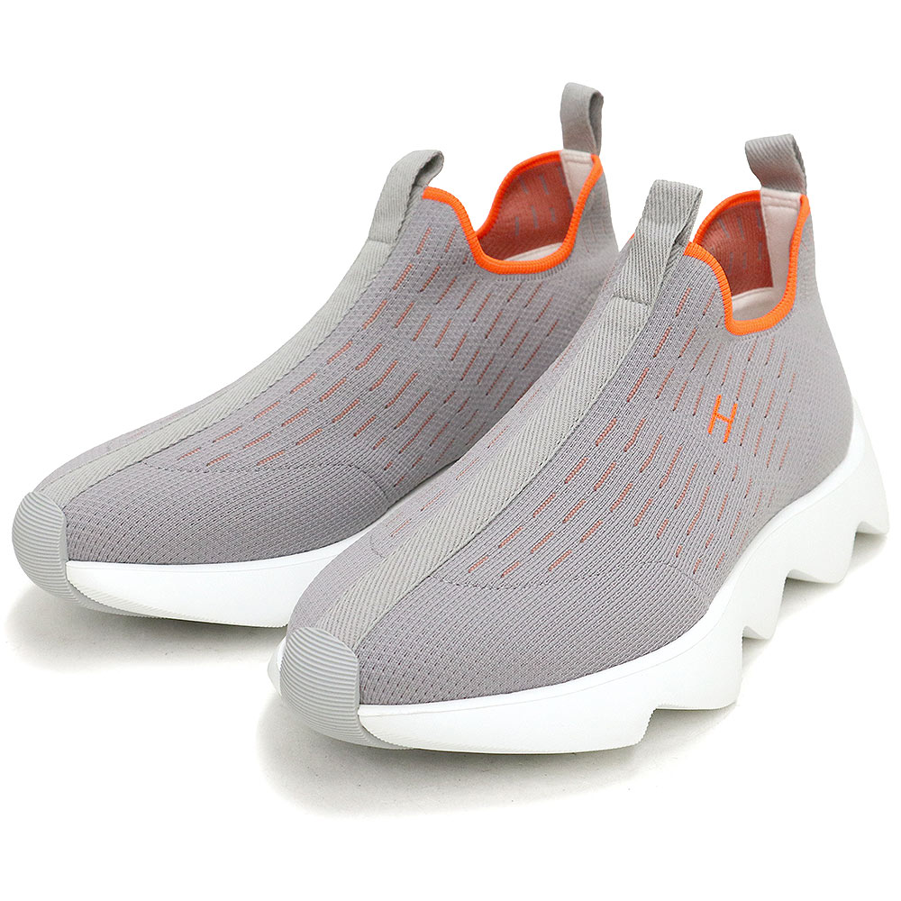 【未使用保管品】HERMES エルメス エクレール ニット Gris Clair グリ クレール グレー スニーカー シューズ 靴 #36 23cm｜ブランドシティ　BrandCity