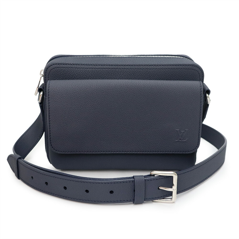 【新品・未使用品】LOUIS VUITTON ルイ ヴィトン M15260 ボーディング メッセンジャー ワクシーカーフレザー ネイビー メッセンジャーバッグ 斜め掛け レザー シルバー金具 箱付