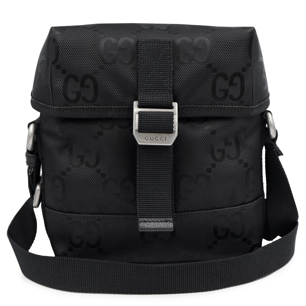 【未使用　展示品】GUCCI グッチ 643858 オフザグリッド メッセンジャー GGナイロン ブラック ショルダーバッグ 斜め掛け アンティークシルバー金具
