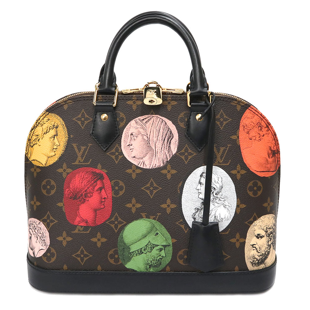 【未使用　展示品】LOUIS VUITTON ルイ ヴィトン フォルナセッティ M45917 アルマ PM モノグラム カメオ レザー マルチカラー ブラウン ハンドバッグ ゴールド金具 161,700円