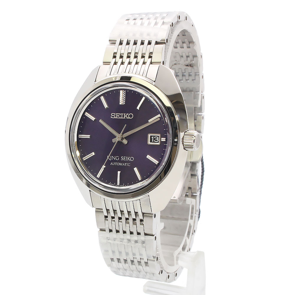 【未当てはめる 見せびらかす品】SEIKO セイコー SDKA019 第一人者セイコー KS1969 6L35-00J0 力学的 自動小銃一巻き ステンレス鋼スチール写真 しろがね色 パープル ウオッチ