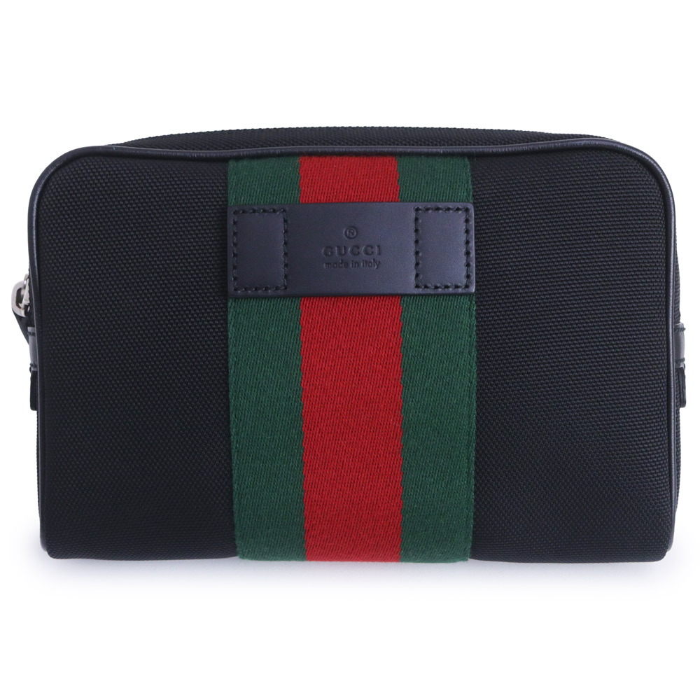【未当て嵌める 見せびらかす品】GUCCI グッチ 630919 シェリー酒 ウェビングライン 三尺帯 テクノ帆布 なめし革 黒いこと 酉の方角 上半身御徒面子 曲がった掛け ナイロン アンティークしろがね色金具