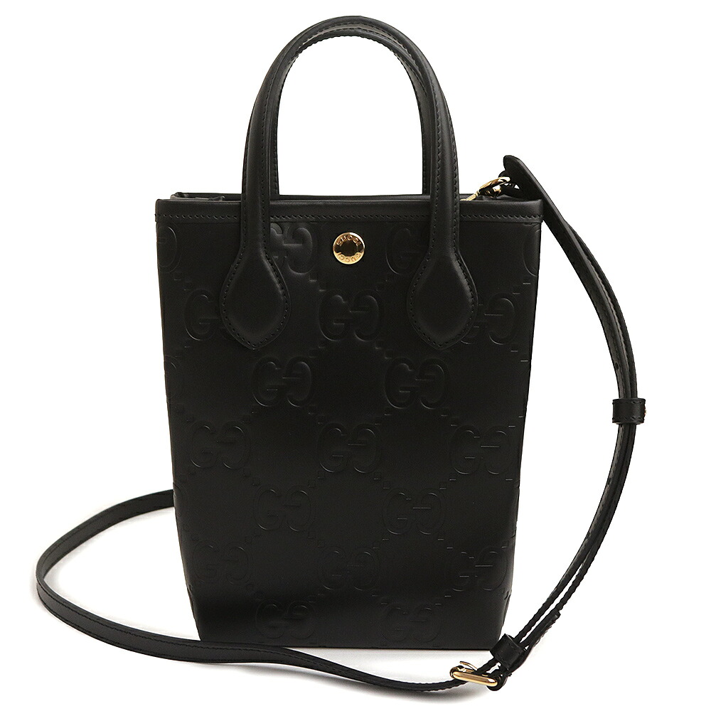 【未使用　展示品】GUCCI グッチ 790133 スーパーミニ GGレザー ブラック 2way ショルダー ハンドバッグ 斜め掛け ゴールド金具｜ブランドシティ　BrandCity 79,860円