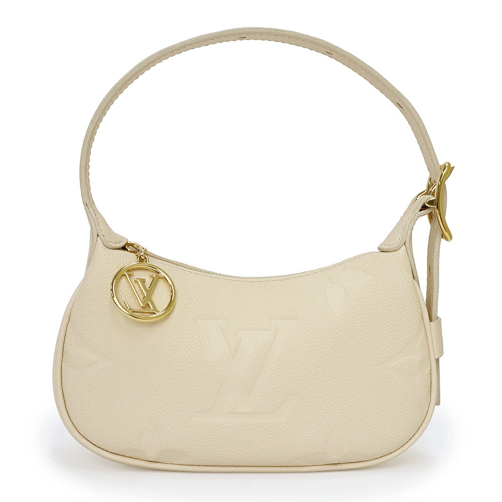 【未使用　展示品】LOUIS VUITTON ルイ ヴィトン M82519 ミニムーン モノグラムアンプラント ホワイト 2Way ショルダー ハンドバッグ レザー ゴールド金具