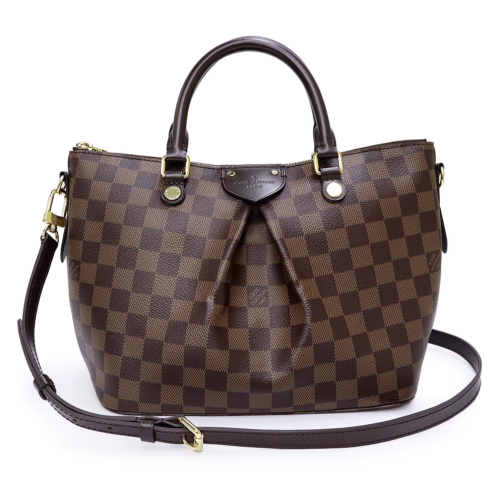 【未使用 展示品】LOUIS VUITTON ルイ ヴィトン N41545 シエナ PM ダミエ レザー ブラウン 2WAY 斜め掛け ショルダー ハンドバッグ ゴールド金具
